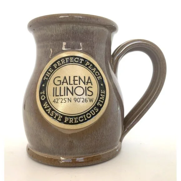 Deneen Pottery Mug Galena Illinois 2017 Handthrown The Perfect Place Coffee Tea - Picture 2 of 8